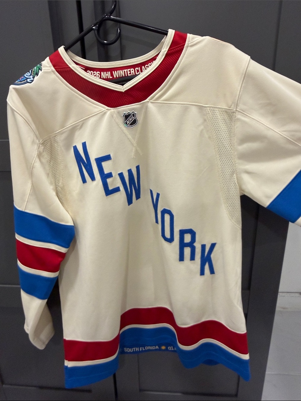 New York Rangers Jersey Cream NHL Winter Classic Hockey Jersey